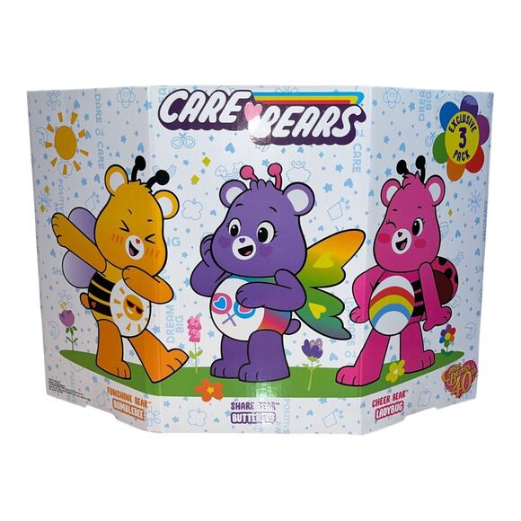 Care Bears 40th Anniversary Exclusive Special Edition Funshine Share Cheer Bears - Picture 6 of 6